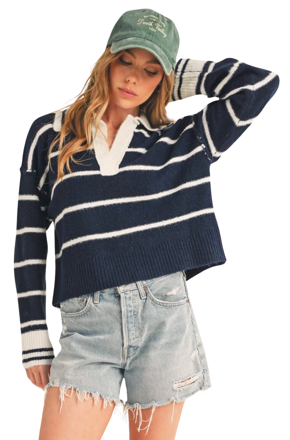 A Classic Striped Knit Sweater