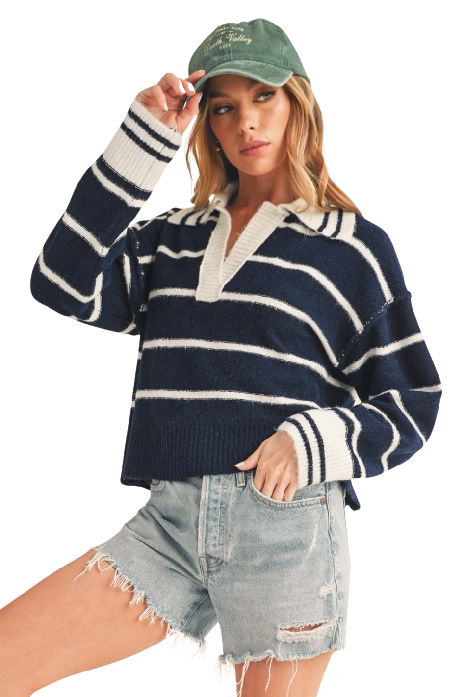 A Classic Striped Knit Sweater