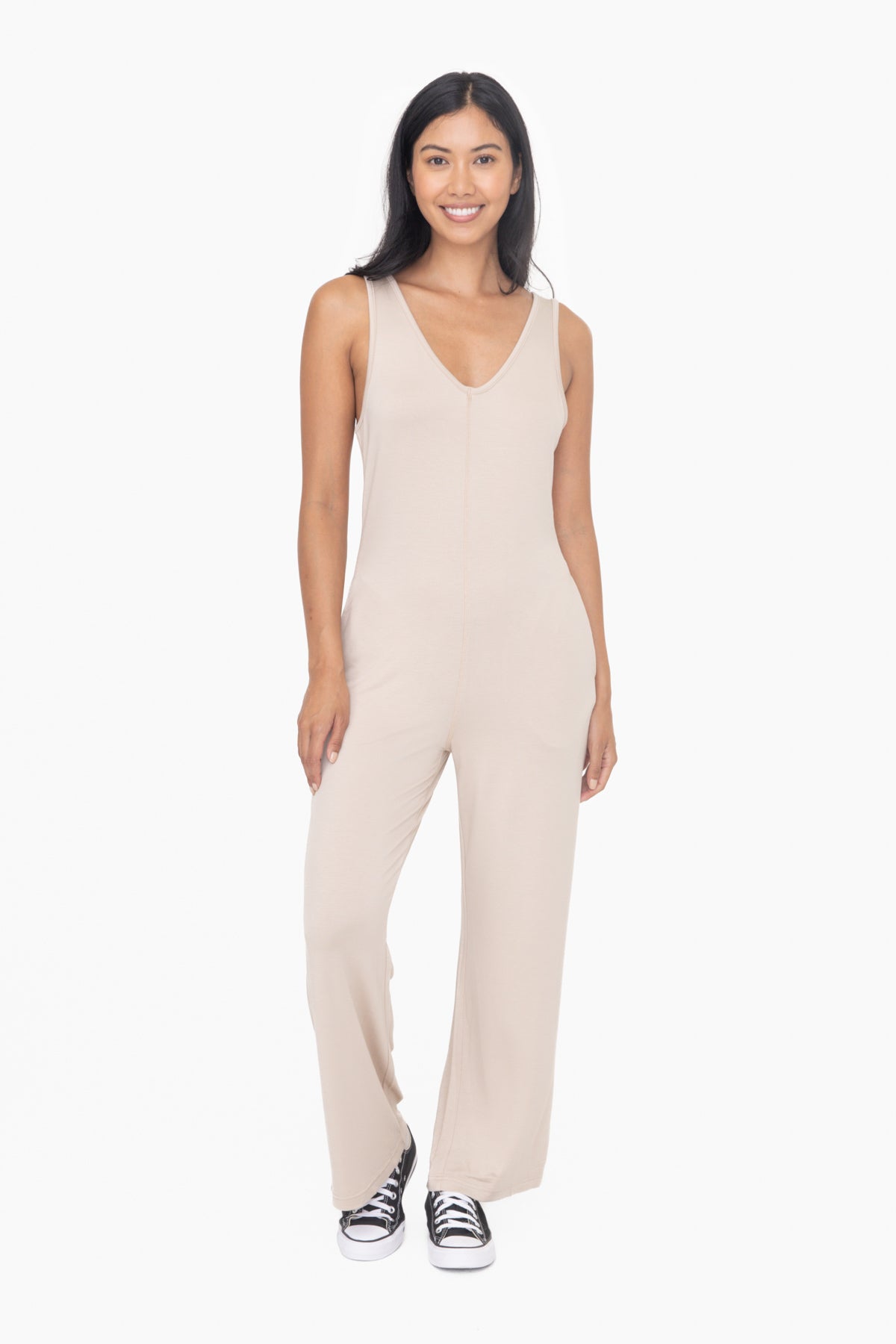 Wide Leg Terry Jumpsuit