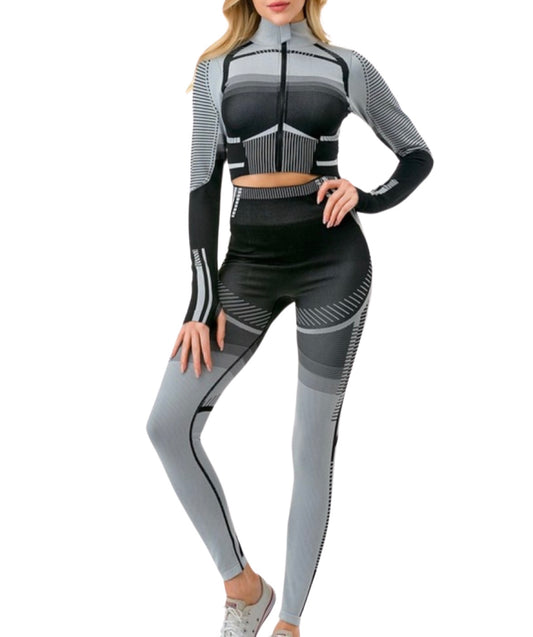 Active Zip Up Two Piece Set