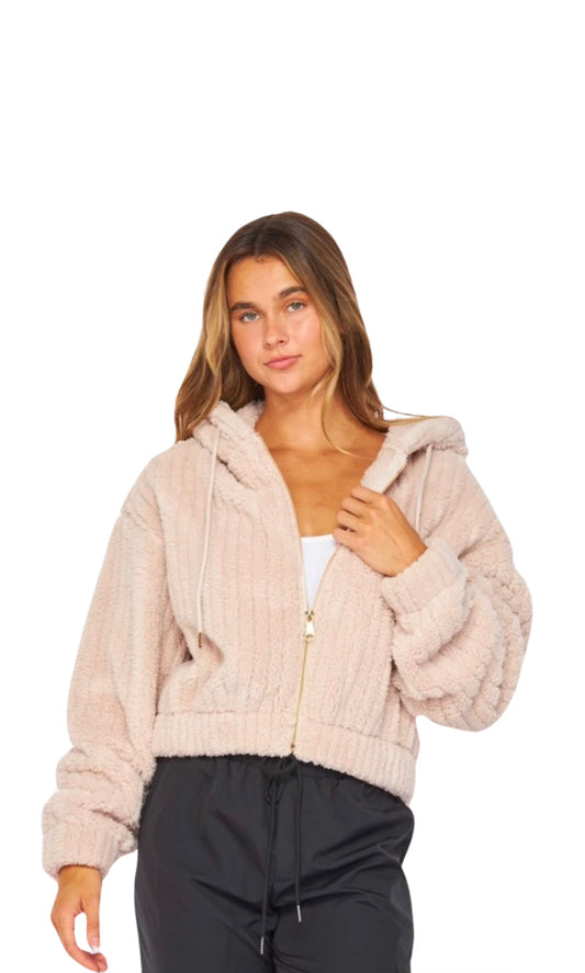 Milk Tea Sherpa Plush Jacket